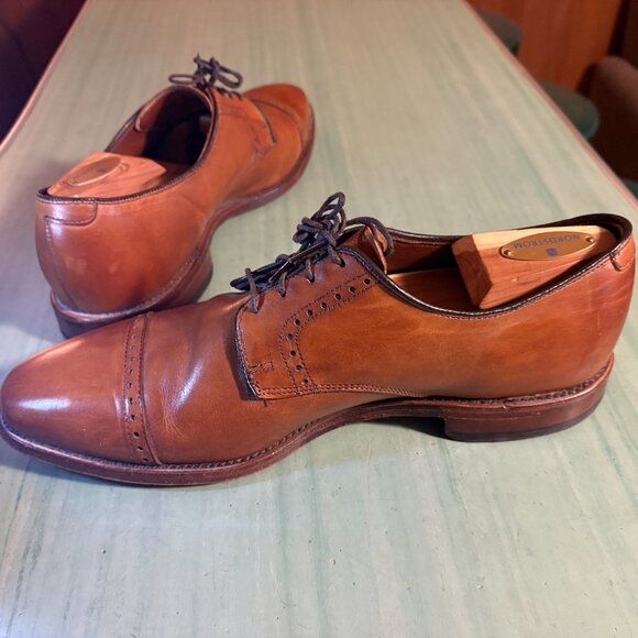 Mens Allen Edmonds Clifton 3358 Cap-toe Walnut Oxford Dress Shoes Size 10.5 D main image 8